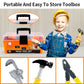 Deejoy Tool Set with Tool Box & Electronic Toy Drill, Pretend Play Kids Construction Kits for Kids Ages 3-5 Years Old, Toddler B