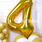Aule 40 Inch Big Gold 4 Balloon Number Large Foil Helium Number Balloons 0-9 Jumbo Giant Happy 4Th Birthday Party Decorations Fo
