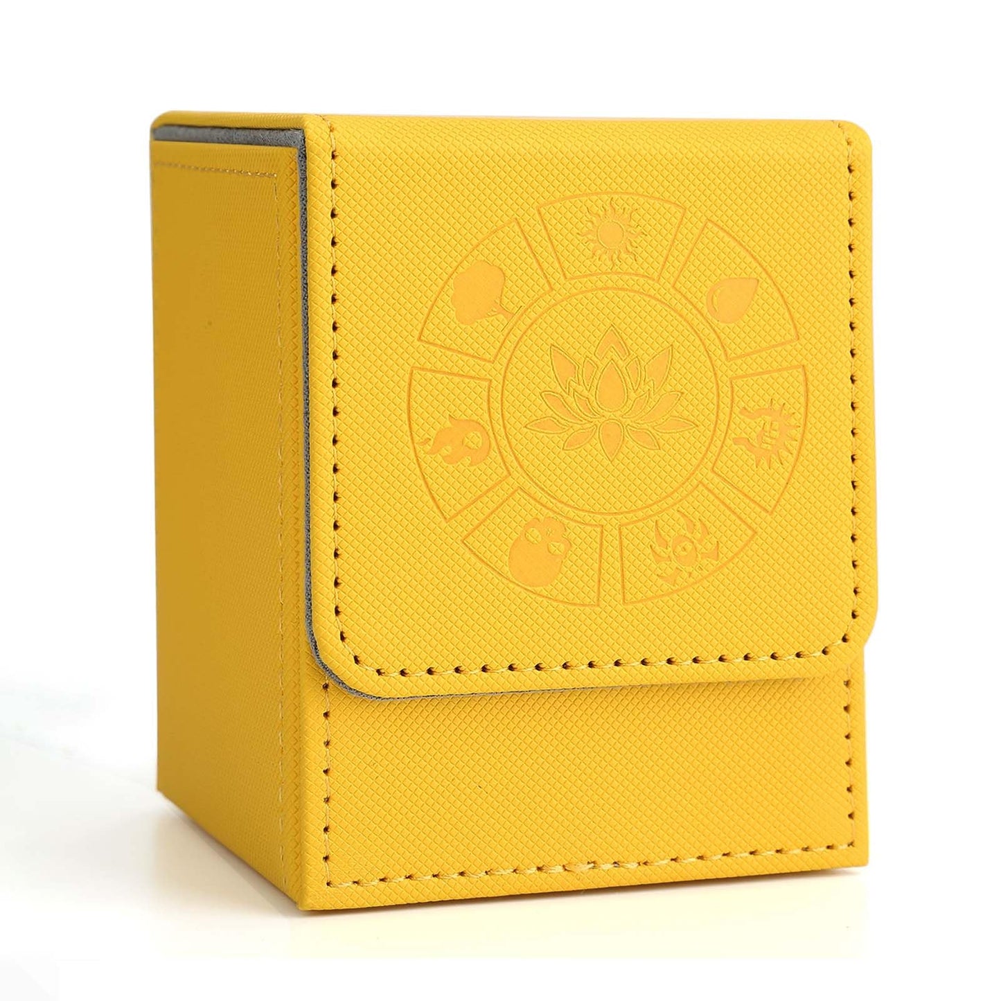 Arkeiliy Mtg Deck Box With 50 Pcs Card Sleeve, 110+ Card Storage Leather Deck Box For Magic Commander, Collectible Trading Card