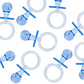 Super Z Outlet Acrylic Glass Plastic Cute Small Baby Pacifiers for Baby Shower Decorations, Table Scatter, Party Favors, Games &