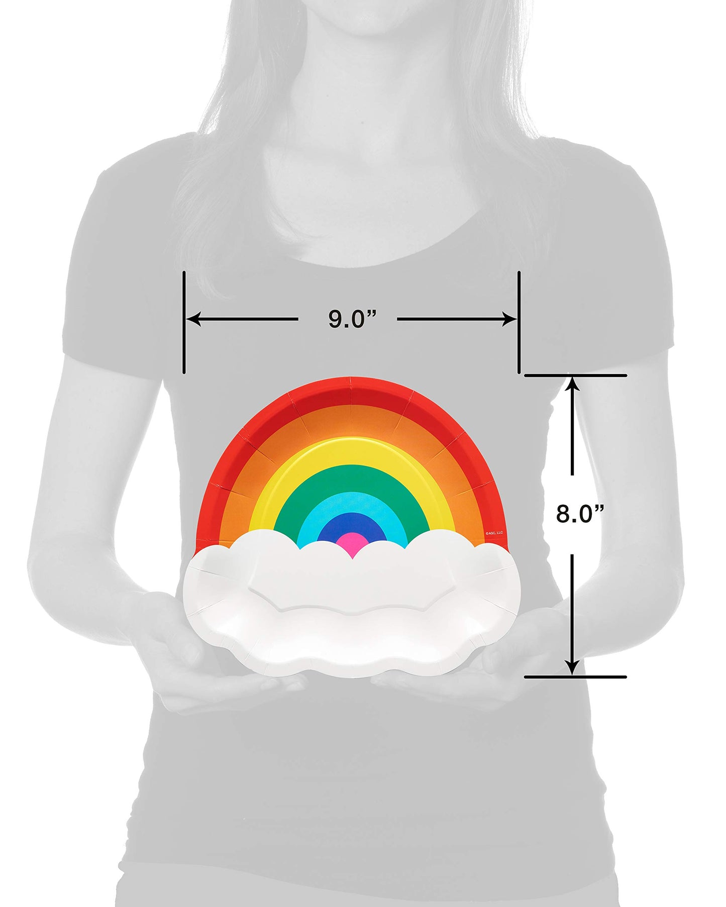 American Greetings Rainbow Party Supplies, Dinner Plates (36-Count)