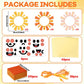 Qyeahkj 36 Set Sun Suncatchers Crafts for Kids DIY Fall Sun Window Tissue Paper Craft Kit Hanging Decor for Autumn Classroom Hom