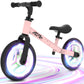 Wetify Colorful Lighting Balance Bike 2 Year Old, 2-5 Year Old Toddler Balance Bike, No Pedal Bikes With Adjustable Handlebar &