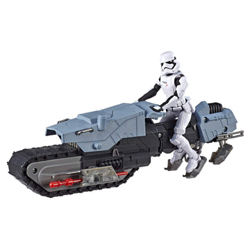STAR WARS Galaxy of Adventures First Order Driver & Treadspeeder 5 Scale Figure & Vehicle Toy 2 Pack with Fun Blaster Feature