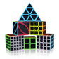 Ahyuan Speed Cube Set 8 In 1 Magic Cube Bundle 2X2 3X3 4X4 5X5 Cube Pyramid Triangle Cube Bundle Sq1 Skew Ivy Megaminx Cube Sturdy Carbon Fiber Puzzles Cube Toys For Kids & Adults (Style C)