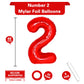 40 Inch Giant Red Number 2 Balloon, Helium Mylar Foil Number Balloons For Birthday Party, 2Nd Birthday Decorations For Kids, Ann