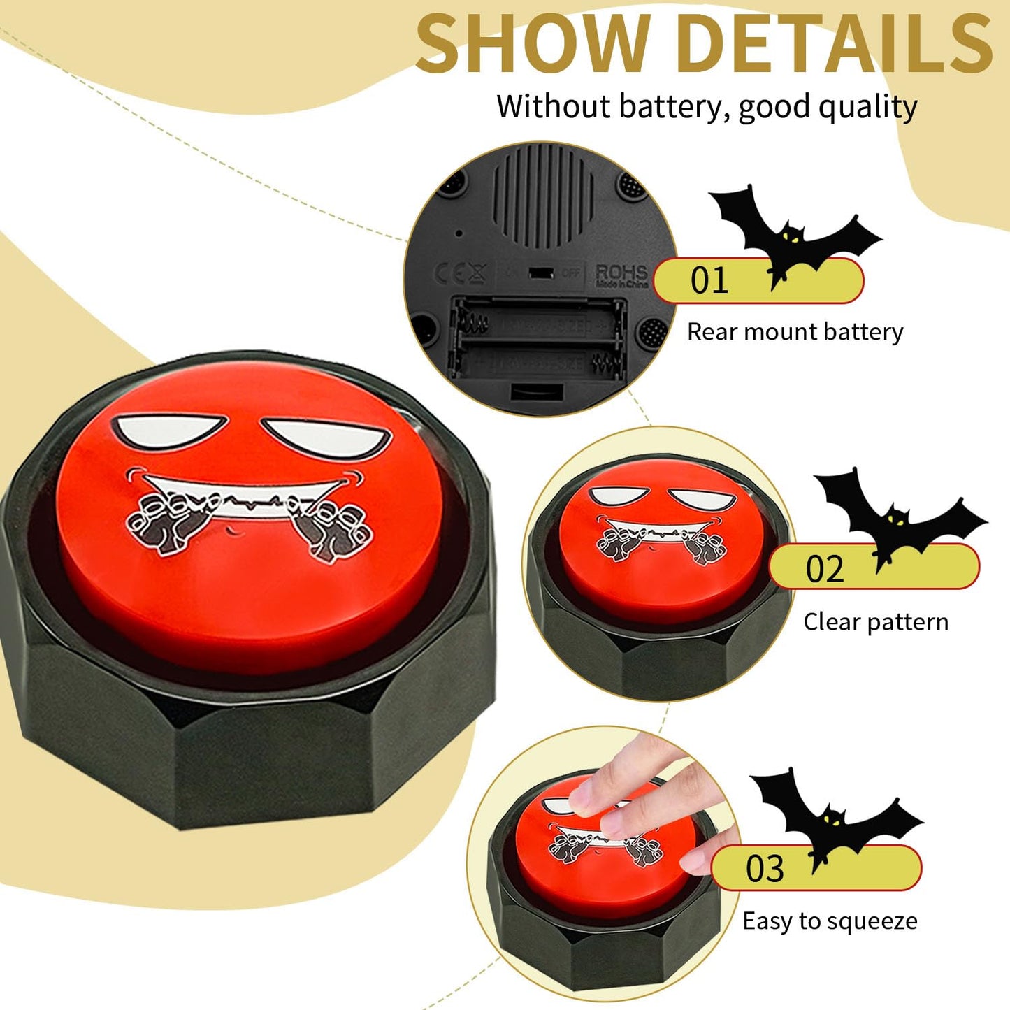 Ribosy Laugh Button - Evil And Wicked Laughs Sound Effects - Unbound,Untamed,Unusual Noise Maker