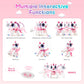 Sgile Unicorn Toy For Girls Robot Pet For Kids Age 3 4 5 6 7 8 Years With Music Dance Walk And Interactive Gesture Sense Program Treats, Preschool Stem Learning Remote Control Toy For Toddler Pink