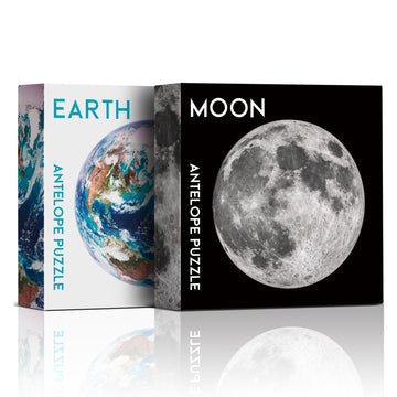 Antelope 2 In 1 Puzzle Bundle, 1000 Piece Round Earth & Space Jigsaw, Ages 12 And Up