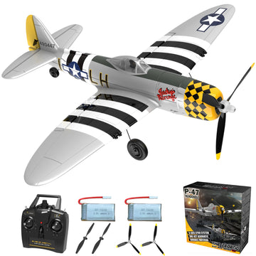 Anburi Rc Plane 4-Ch Rc Airplane - Rc Airplane Ready To Fly Upgrade P47 Thunderbolt Remote Control Airplanes For Beginners Adult