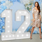 Marquee Numbers Large 12Th-Birthday Decorations: 4Ft Light Up Number Party Decor 21 Year Old Girl And Boy Birthday Decoration Ba