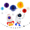 9Pcs Outer Space Decorations Solar System Hanging Supplies Galaxy Planets Honeycomb Space Birthday Party Decor Ceiling Ornaments -Like New