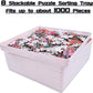 8 Puzzle Sorting Trays With Lid 8X8 Premiunm Puzzle Trays For Puzzle Lovers For Puzzles Up To 1000-1500 Pieces,Puzzle Tray, Convenient Tool For Puzzle Lovers (White)