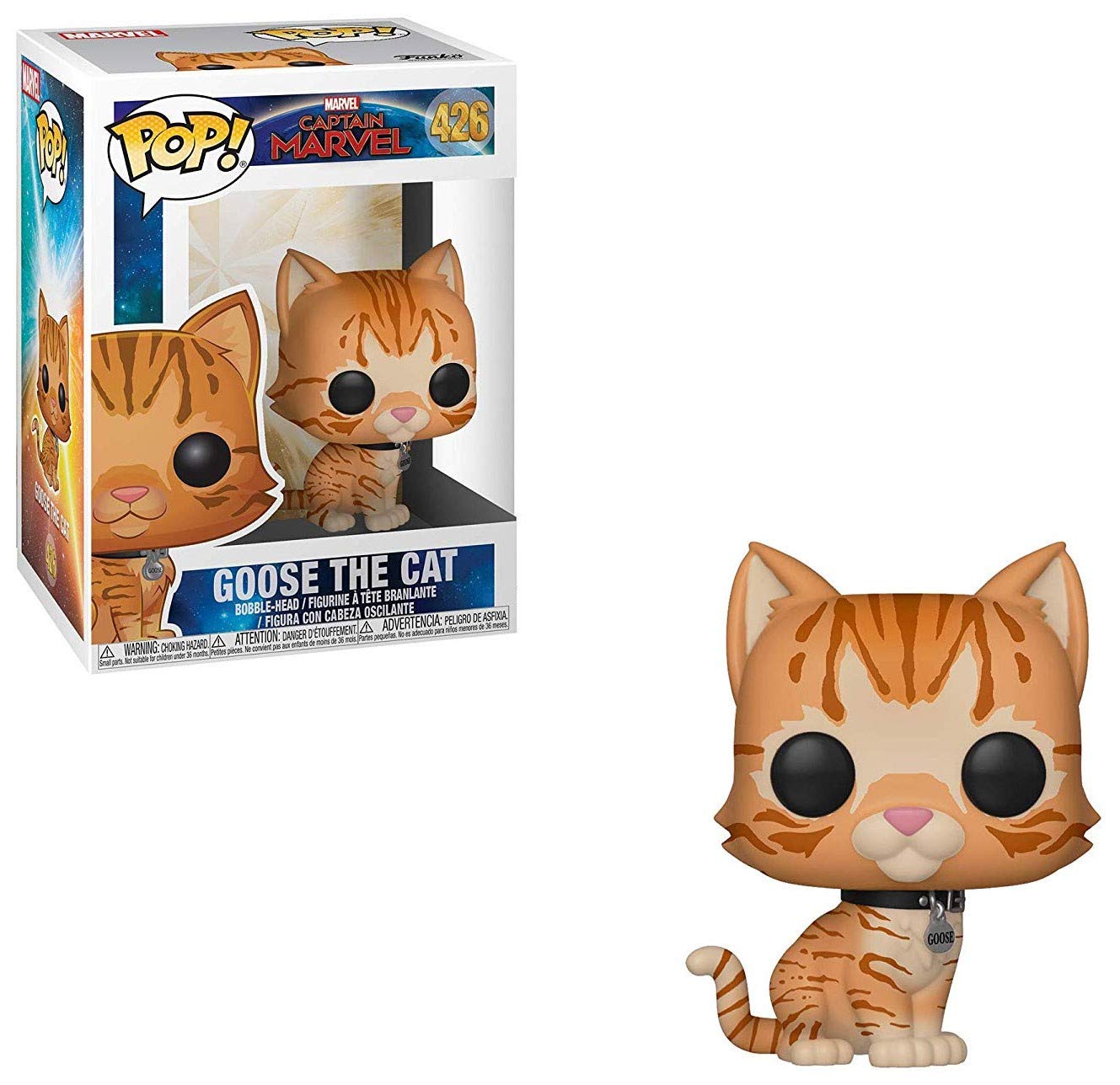 Funko Pop! Captain Marvel Goose The Cat Toy, Standard Size, Multicolor, Vinyl, Model 36379