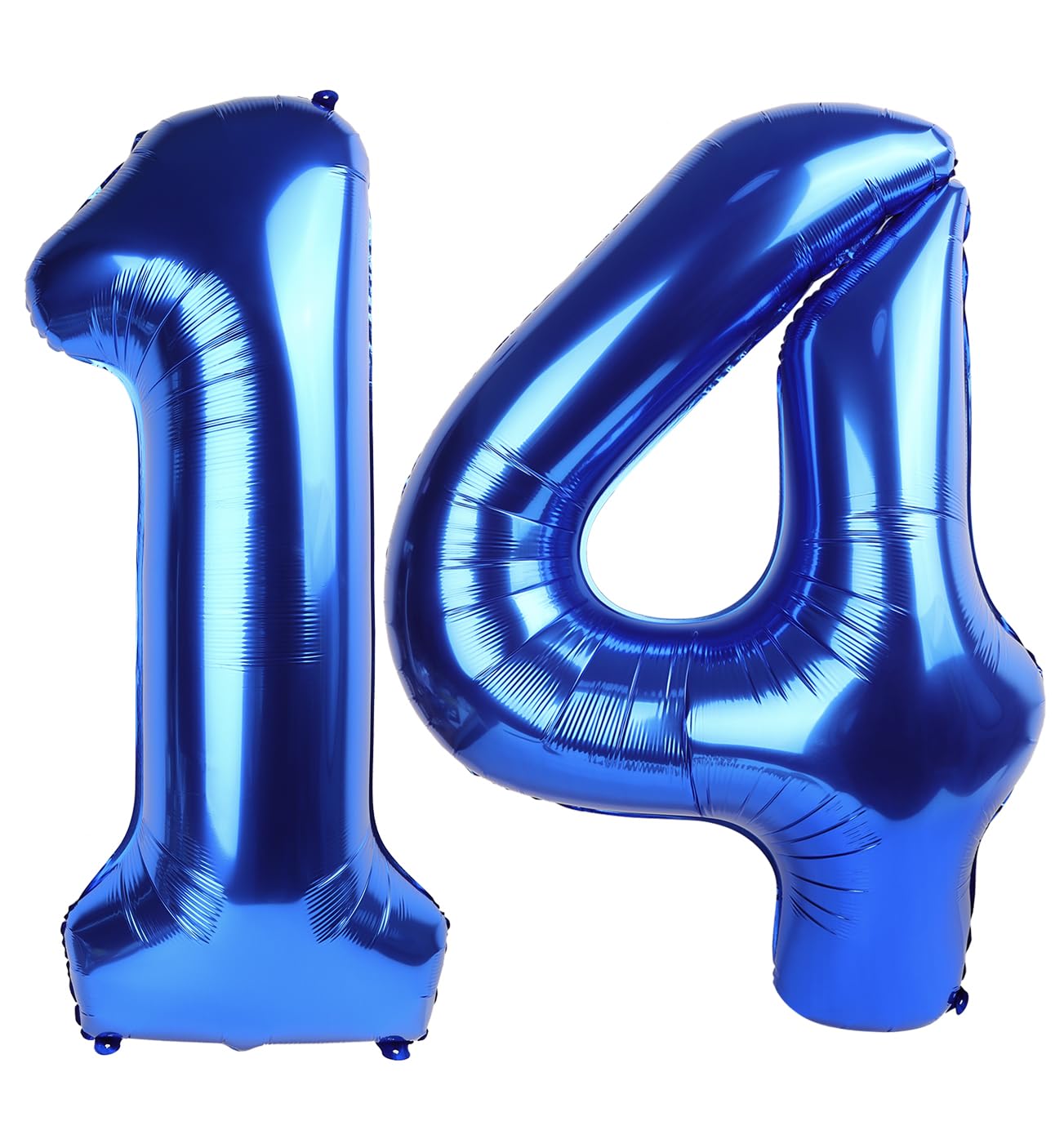 IWERP Navy Blue Number 14 Balloon, 40 inch Foil Mylar, 14th Birthday Decorations for Boys & Girls