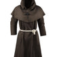 KNELOR Kids Monk Friar Hooded Robe Priest Robe Cloak Halloween Cosplay Costume for Boys and Girls