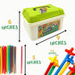 MOTTOYS 500 Pcs Fort Building Kit - 250 Sticks  250 Connectors STEM Constructor - Creative Indoor Buildable Kit for Kids - Outdoor Toy for Ages 4-8 - DIY Interlocking Straw Set
