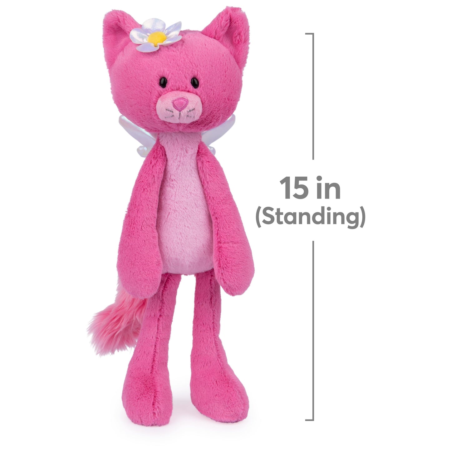 GUND Maeve Rose Fairy Cat Plush Toy - 15" Pink Stuffed Animal for Ages 1+, High Quality Materials