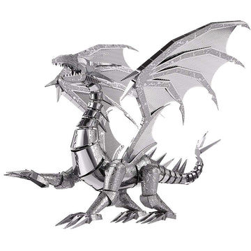 Piececool 3D Metal Puzzle Model Kits- Dragon Flame Metal Building Kit For Adults, Brain Teaser Diy 3D Dragon Puzzles Model Kits Stem Toys For Teens Men Family, 115 Pcs