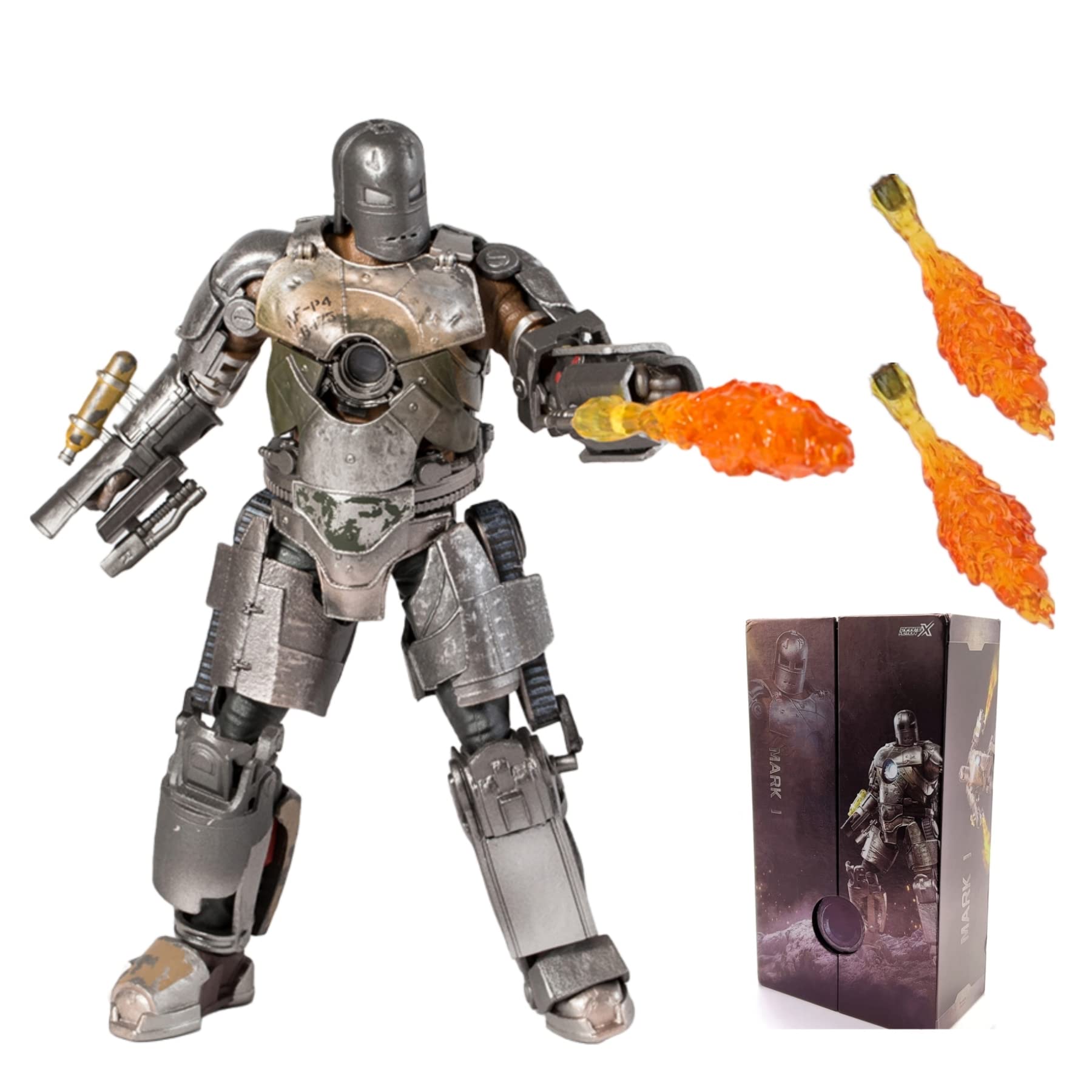 Lonullymege Mk1 Ironman Action Figure-7 Inch Deluxe Painting Exquisite Collection Mark Model (Mk I)