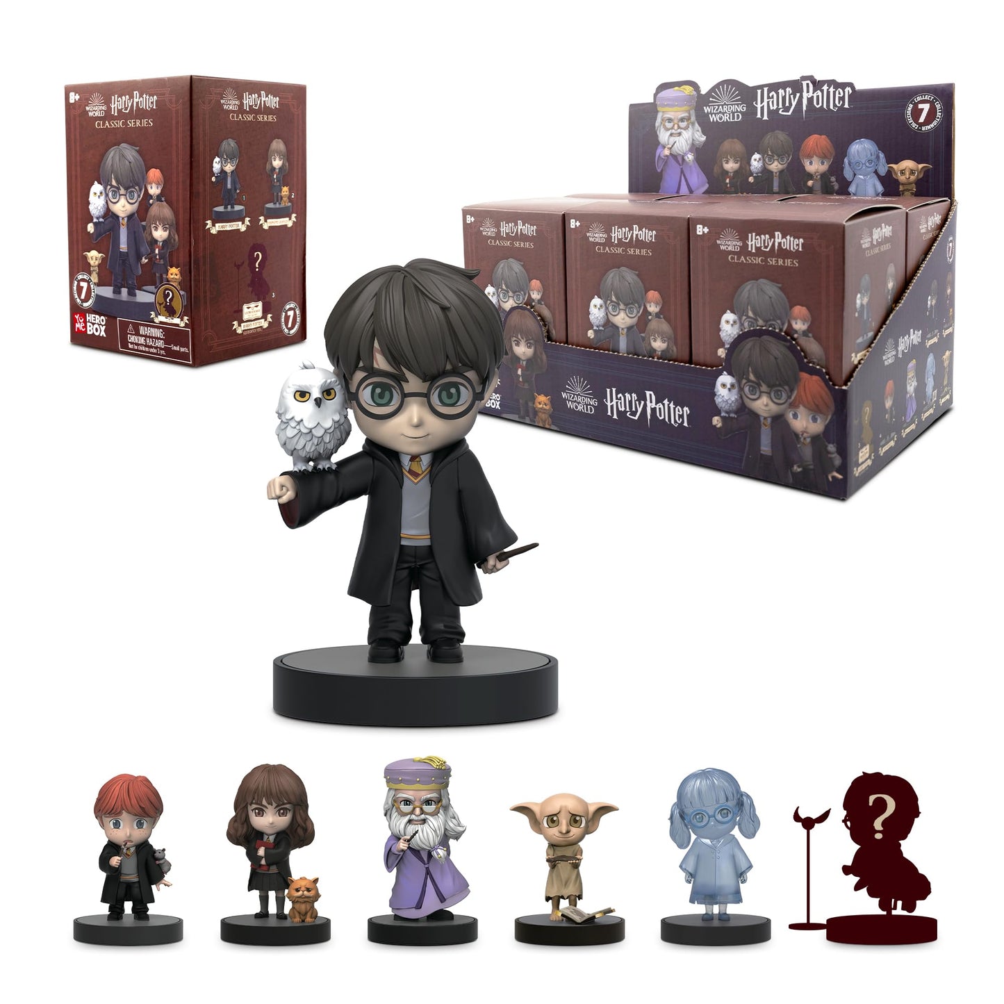 YuMe Harry Potter Hero Box - 6 Pack Blind Box Figurines | 3  Mystery Collectible Toys Featuring Harry  Ron  Dobby & More - Official Licensed Gift Set for Kids  Boys  Girls  and Fans Ages 8+