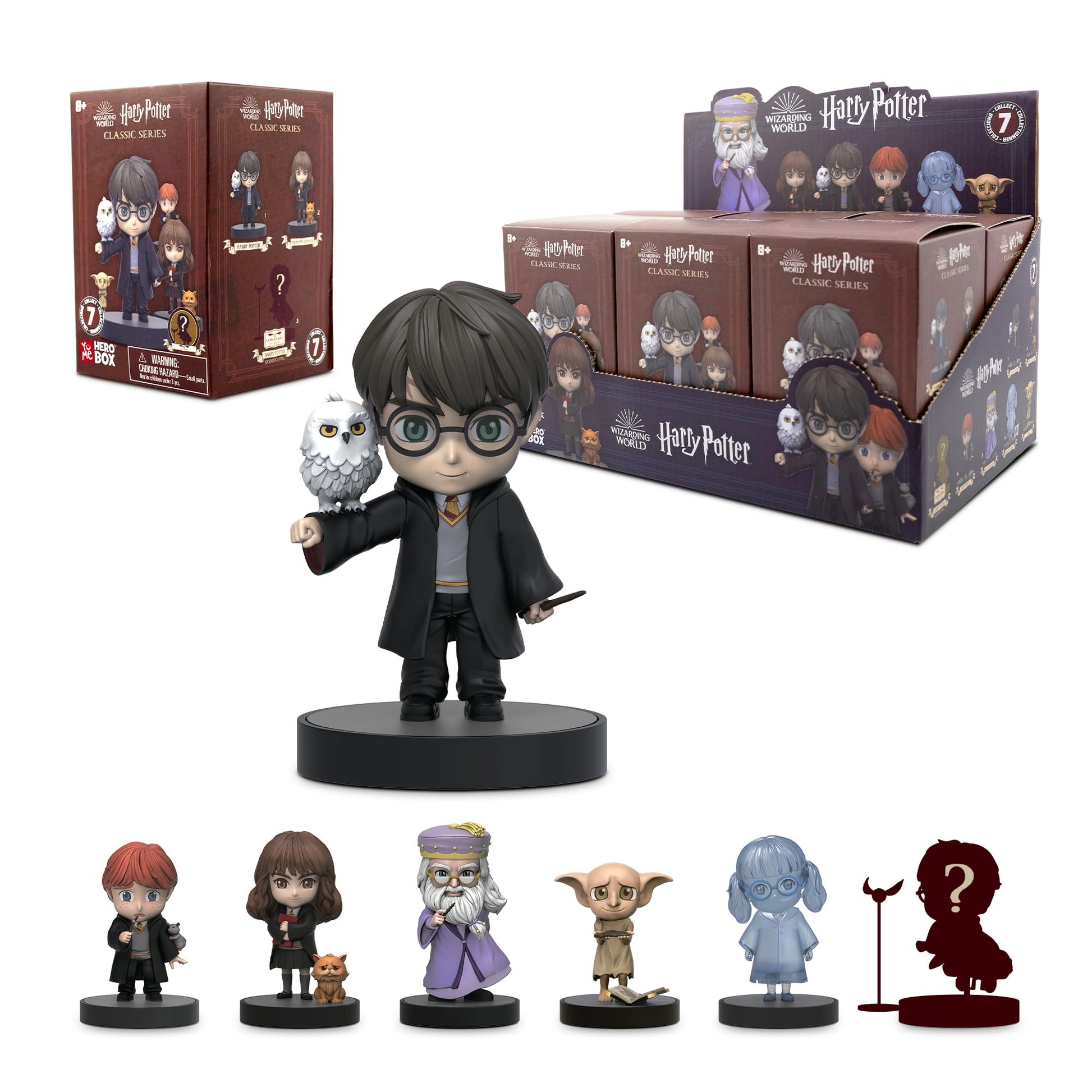 YuMe Harry Potter Hero Box - 6 Pack Blind Box Figurines | 3  Mystery Collectible Toys Featuring Harry  Ron  Dobby & More - Official Licensed Gift Set for Kids  Boys  Girls  and Fans Ages 8+