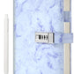 Cagie Marble Diary With Lock For Girls And Women, A5 Secret Journal With Lock 192 Pages Waterproof Girls Locked Diary With Pen, Password Locked Journals For Teen Girls, Purple