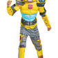 Bumblebee Costume, Muscle Transformer Costumes For Boys, Padded Character Jumpsuit, Kids Size Large (10-12)
