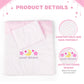 Babeside 2 Pcs Baby Doll Bedding Set For 12-15 Inch Dolls, Pink Polka Dot Baby Doll Blanket And Pillow Set With Cute Moon & Star