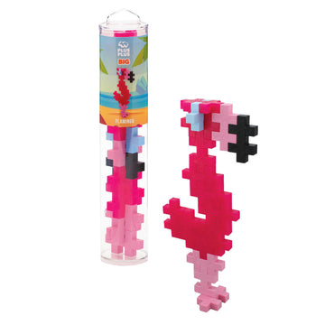 PLUS PLUS Big Construction Building Toy - 15 Piece Flamingo Puzzle Blocks - Plastic STEM/STEAM for Toddlers - Model 05054