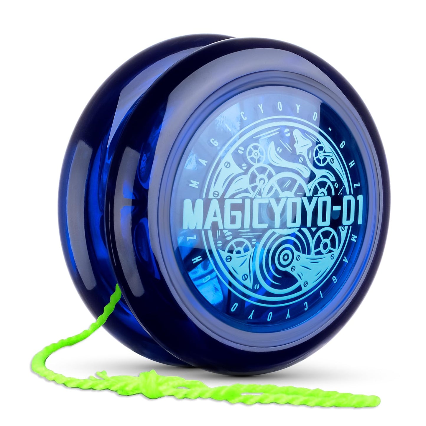 Looping Yoyo Responsive YoYo for Kids Beginners, Starter Yo-yo 2A Loop Yo Yo Easy to Play Basic String Tricks (D1 Blue + Green)