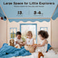 Play Tent with Mat, Star Light Large Kids Playhouse with Windows Easy to Wash, Indoor and Outdoor Play Tents for Kids, Little Do