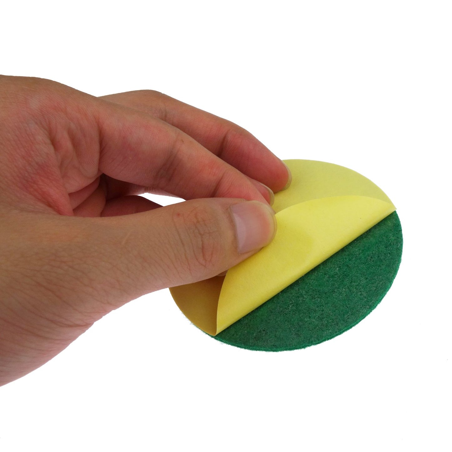Kasteco 6 Pack Self Adhesive Air Hockey Mallet Felt Pads, Green,74Mm