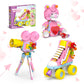 3-in-1 Creator Building Set, 520Pcs Compatible with Lego, Roller Skate, Heart Bear with Rose and Movie Projector, Ideal Gift for