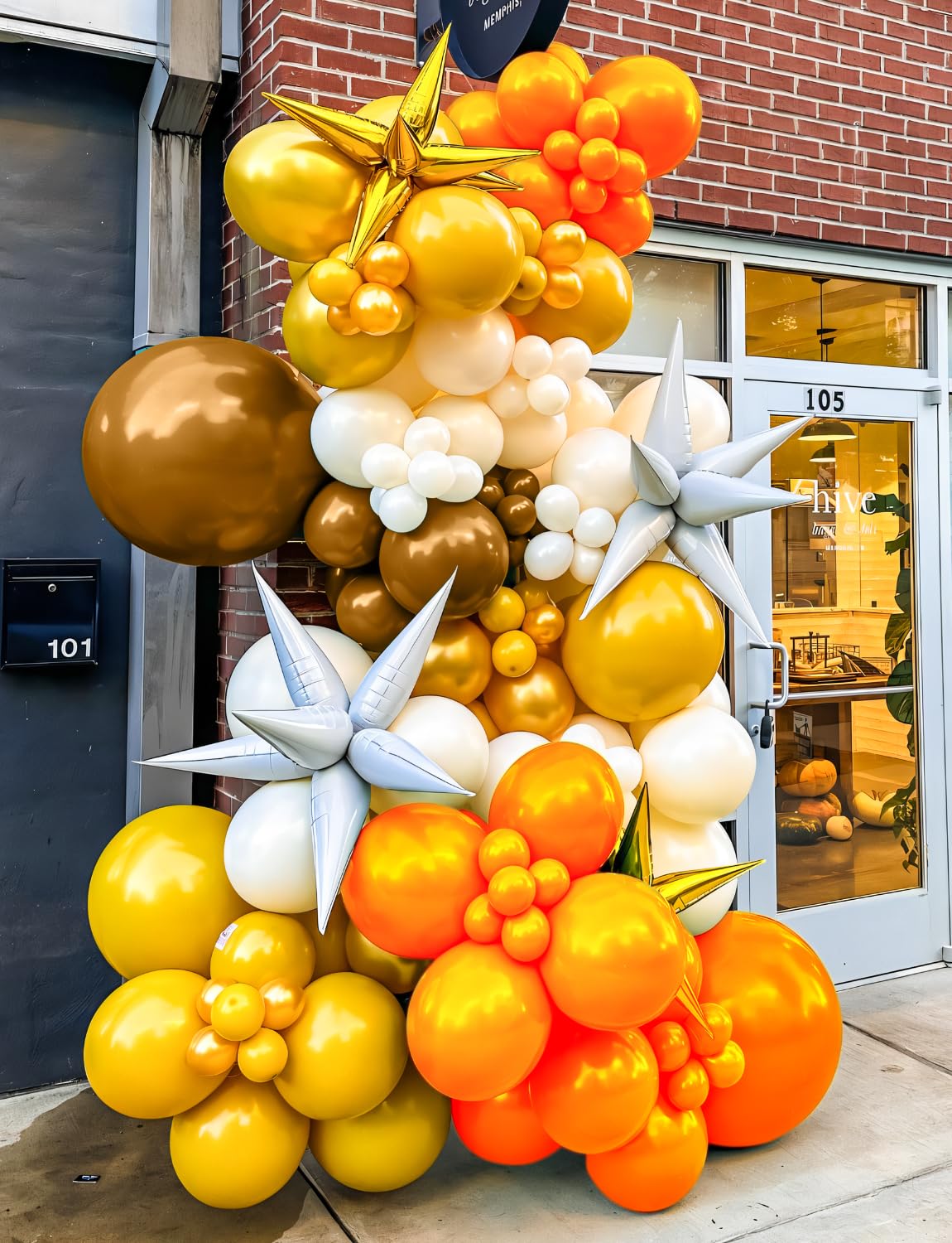 Fall Thanksgiving Balloons,12 Inch 60Pcs Brown Orange Neutral Balloons,Coffee Brown,White Sand,Pearl Gold,Boho Balloons For Than