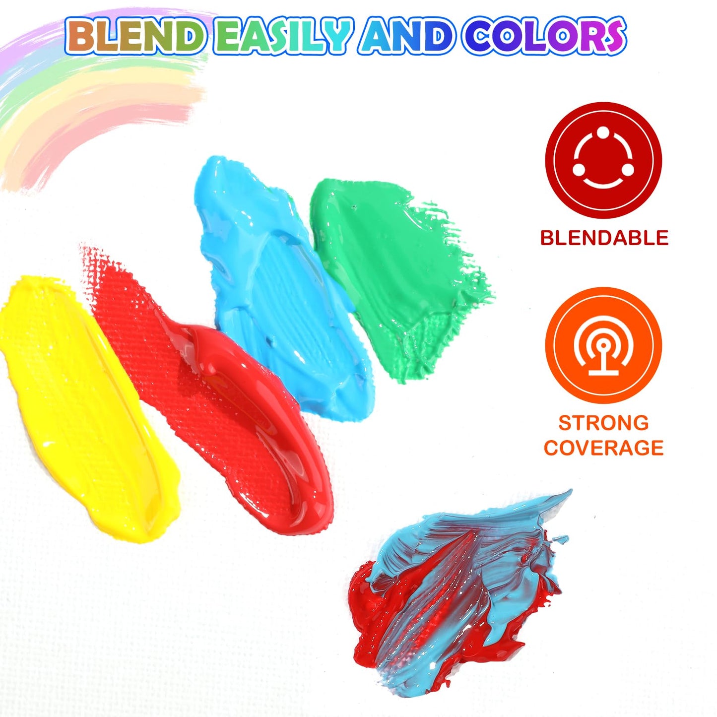 Aroic 16Colors Kids Washable Finger Paint, Non-Toxic, Art Painting Supplies For Toddlers, Finger Painting Supplies For Kids, Hand Painting Diy Crafts