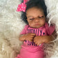 Pinky Reborn Baby Doll Black Girl 20 Inch Realistic Newborn Baby Dolls Realistic African American Reborn Doll Toy With Clothes