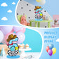 Vercraft Toy Theme 5th Birthday Party Number Centerpiece Cartoon Party Number Sign Blue Sky and White Cloud Cow Birthday Sign fo