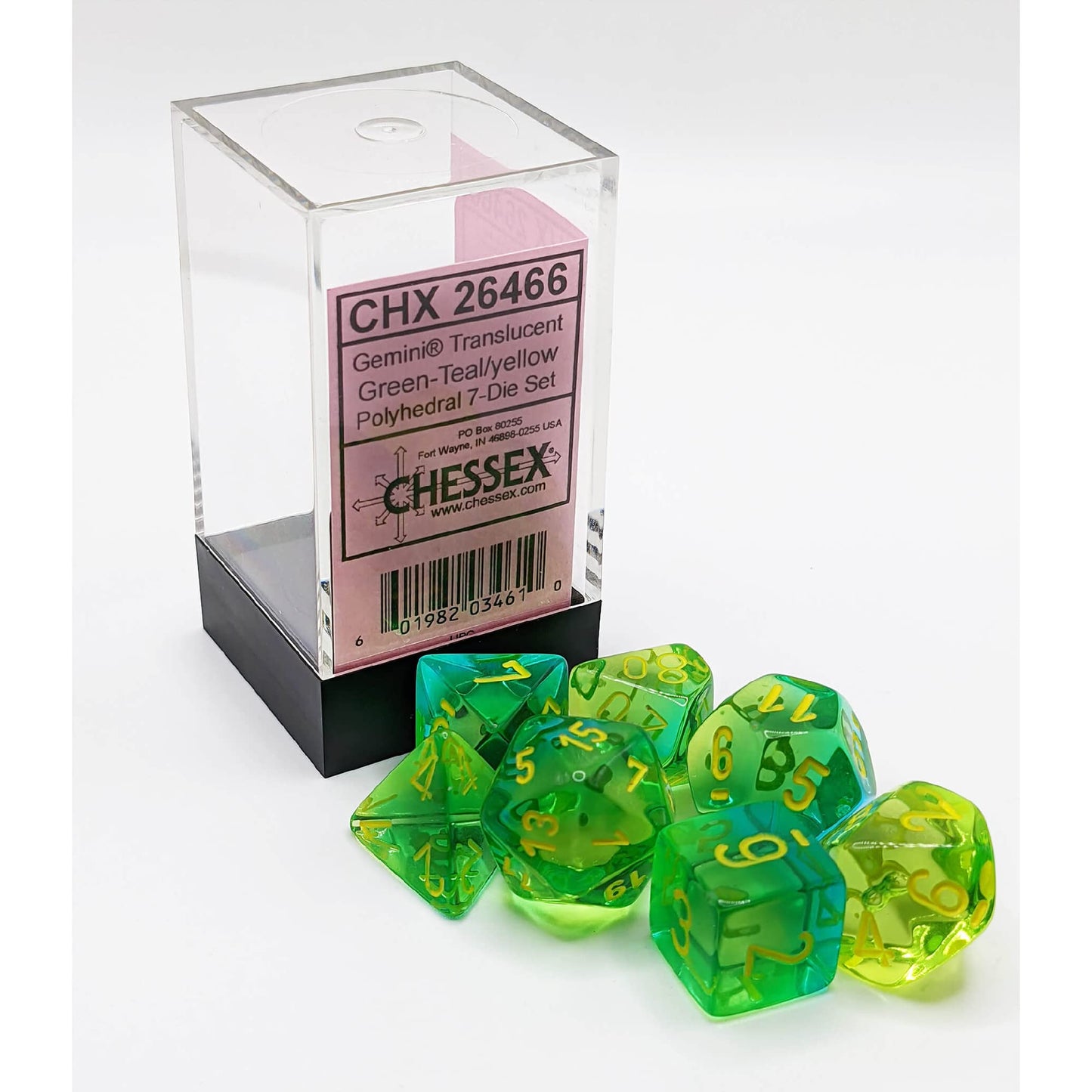 Gemini Polyhedral Dice Set | Set of 7 Dice in a Variety of Sizes Designed for Roleplaying Games | Premium Quality Dice for Table