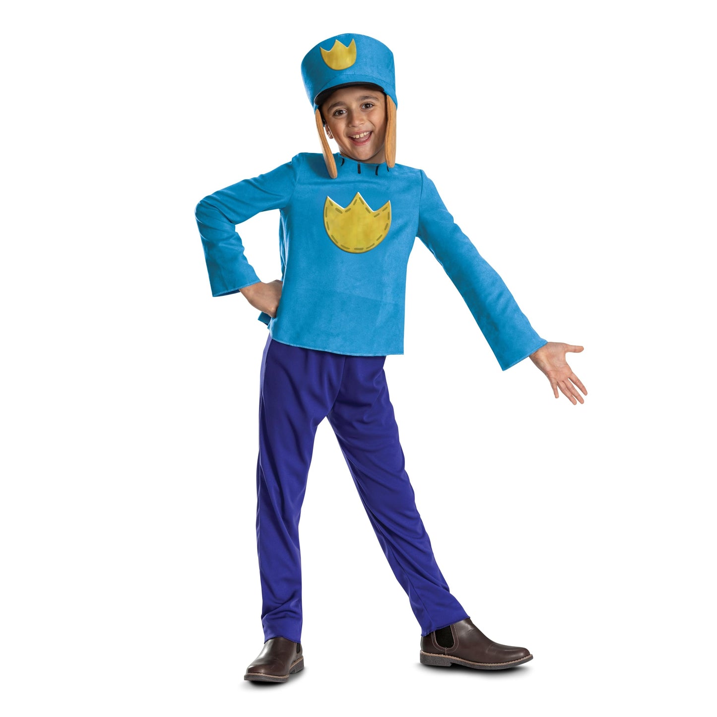 Disguise Dog Man Costume for Kids, Official Dog Man Movie Outfit with Hat and Ears, Child Size (10-12)