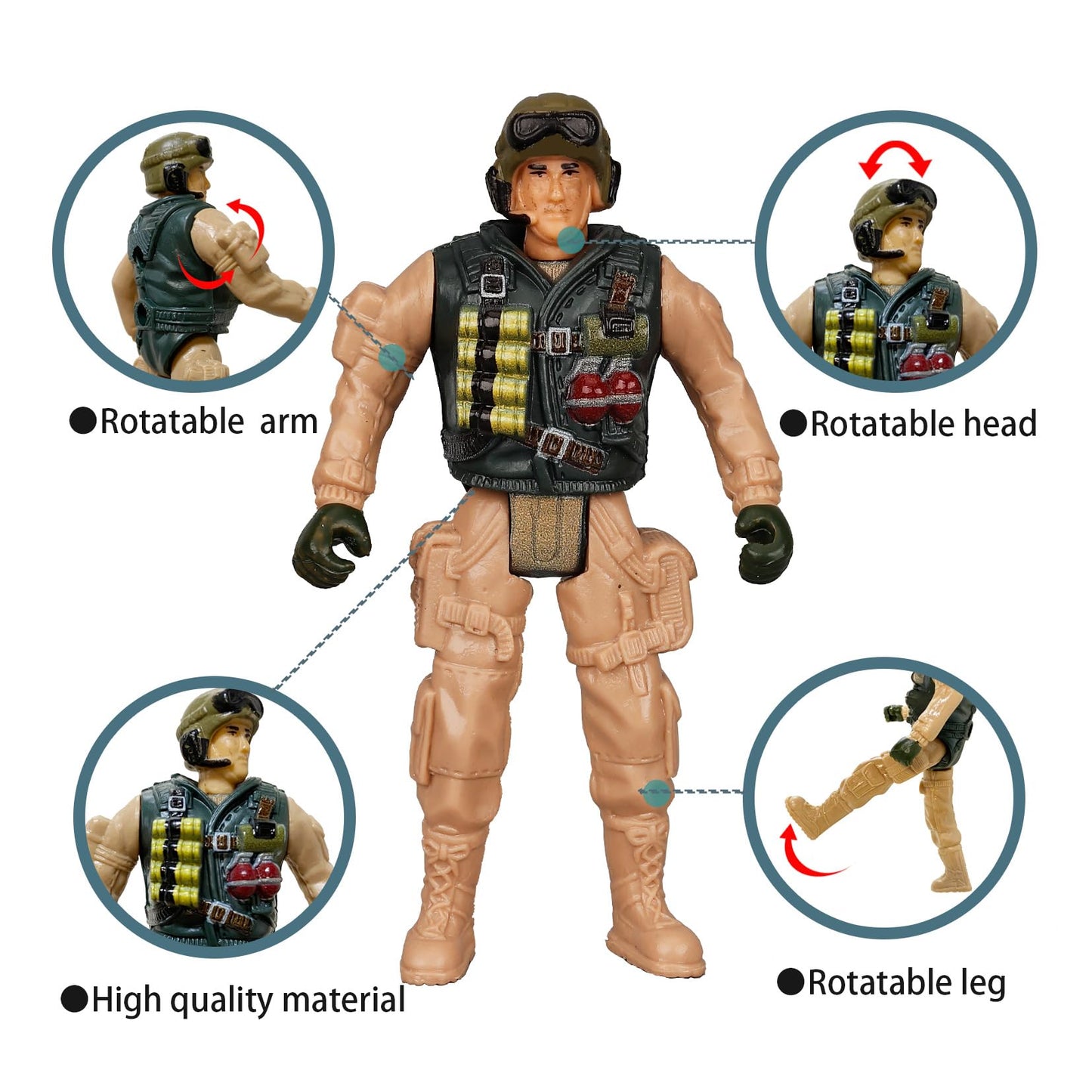 Ai-Fun 12PCS Action Figures Set, Special Force Soldier Figures, Fighting with Zombie Dead and Mercenary Figures Action Figures f