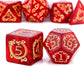 PJOY DND Dice Set Red Polyhedral D&D Dice for Dungeons and Dragons Role Playing Games TTRPG DND Gifts