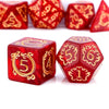 PJOY DND Dice Set Red Polyhedral D&D Dice for Dungeons and Dragons Role Playing Games TTRPG DND Gifts
