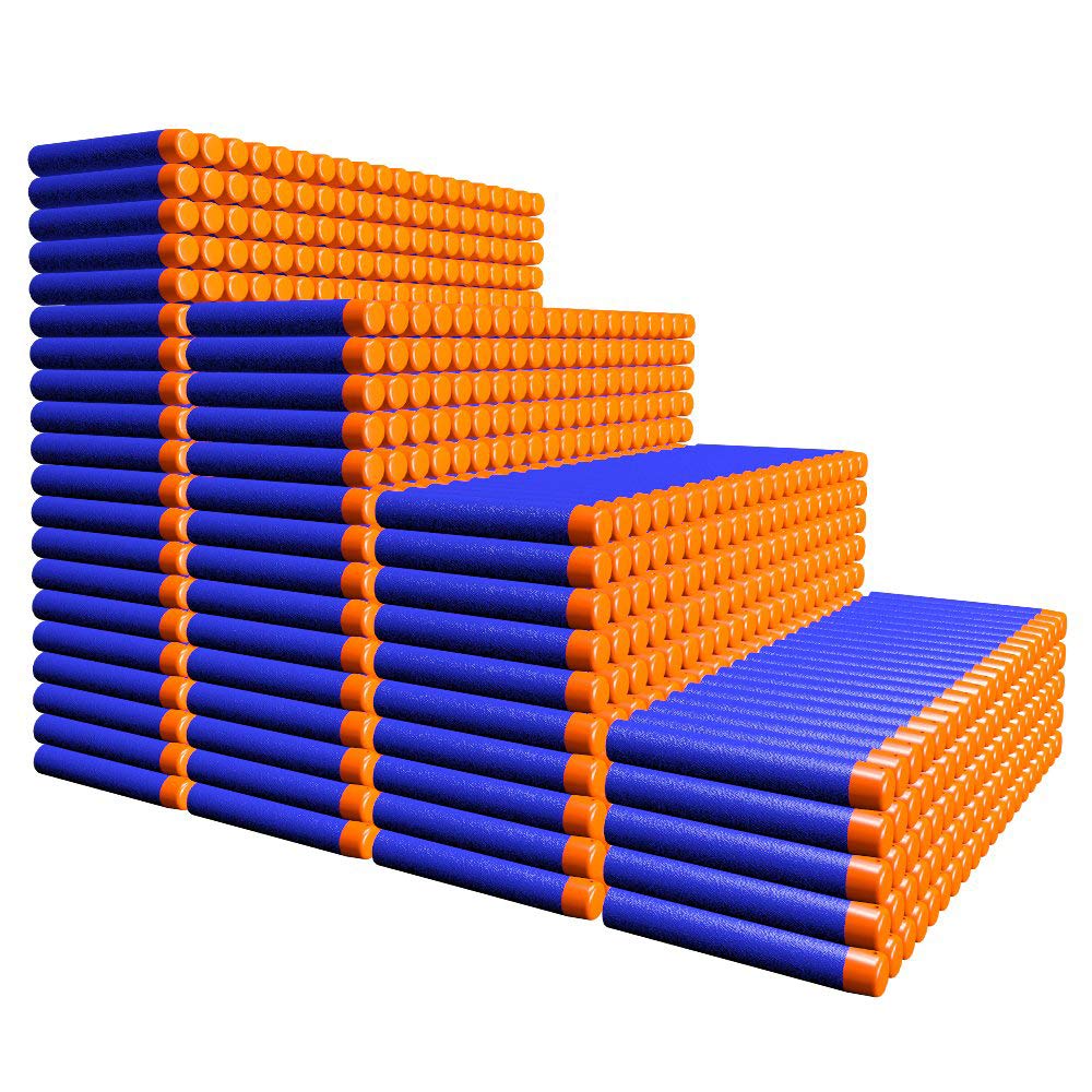 Amosting Nerf Bullets Refill Darts 1000Pcs Bulk Bullets Pack For Nerf N-Strike Elite 2.0 Series – Compatible With All Elite Blasters Blue