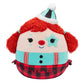 Squishmallows Original 12-Inch Eurydice Clown Plush - Teal Star Eye Patch, Model SQCR05850, Soft Polyester Toy