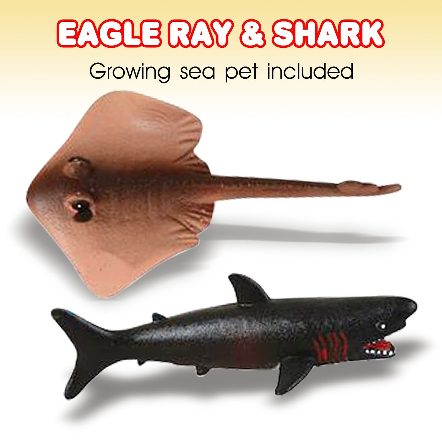 ArtCreativity Expanding Sea Animals - 6 Jelly-Like Creatures, Extra Large, Educational Toy for Kids, Fun Party Favor, Plastic