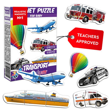 Magdum Transport Magnetic Puzzles For Kids Ages 3-5 - Toddler Puzzle - Travel Toys For Kids Ages 3-5 - Magnetic Travel Games Baby Puzzle Kids Puzzle Toys - Puzzle For Preschooler Magnet Puzzles Games