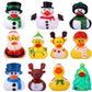 11Pcs Christmas Rubber Ducks, Bath Rubber Ducky Toys Cute Assorted Holiday Rubber Ducks For Christmas Holiday Celebrations Party