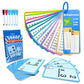 Limque 1-12 Math Flash Cards With 6 Dry Erase Pens, 15Pcs Big Multiplication Flash Cards + 36 Pcs Random Double-Sided Multiplica