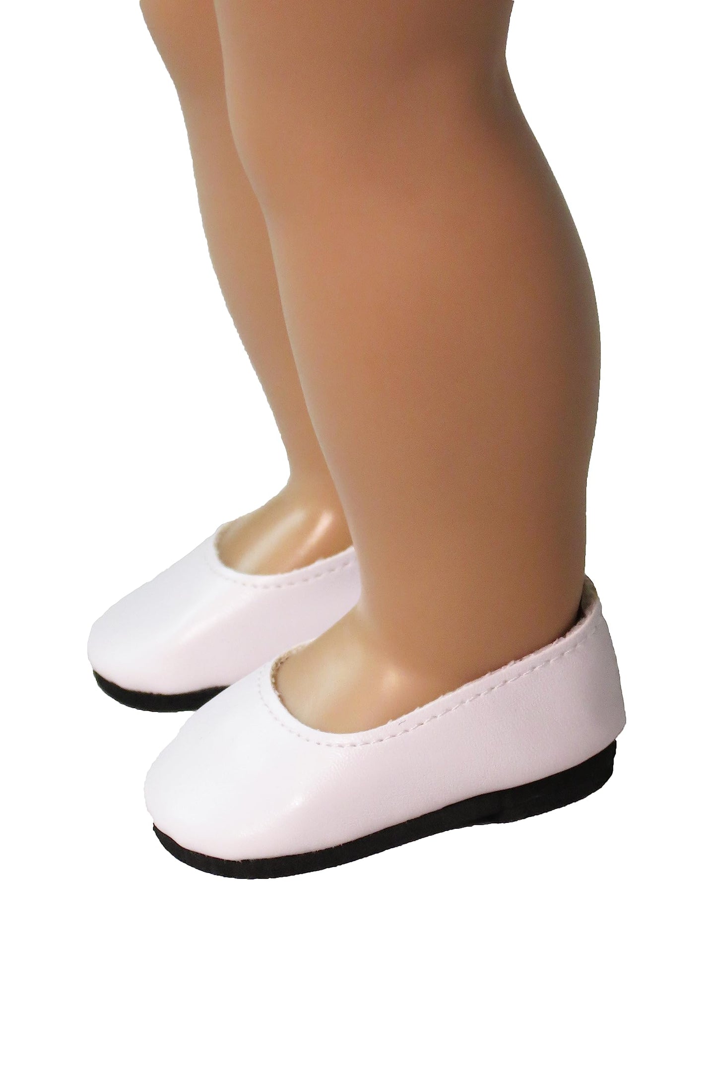American Fashion World Red  White  and Black Flats for 18-Inch Dolls | 3 Pack | enhanced Quality & Trendy Design | Dolls Shoes | Shoe Fashion for Dolls for Popular Brands